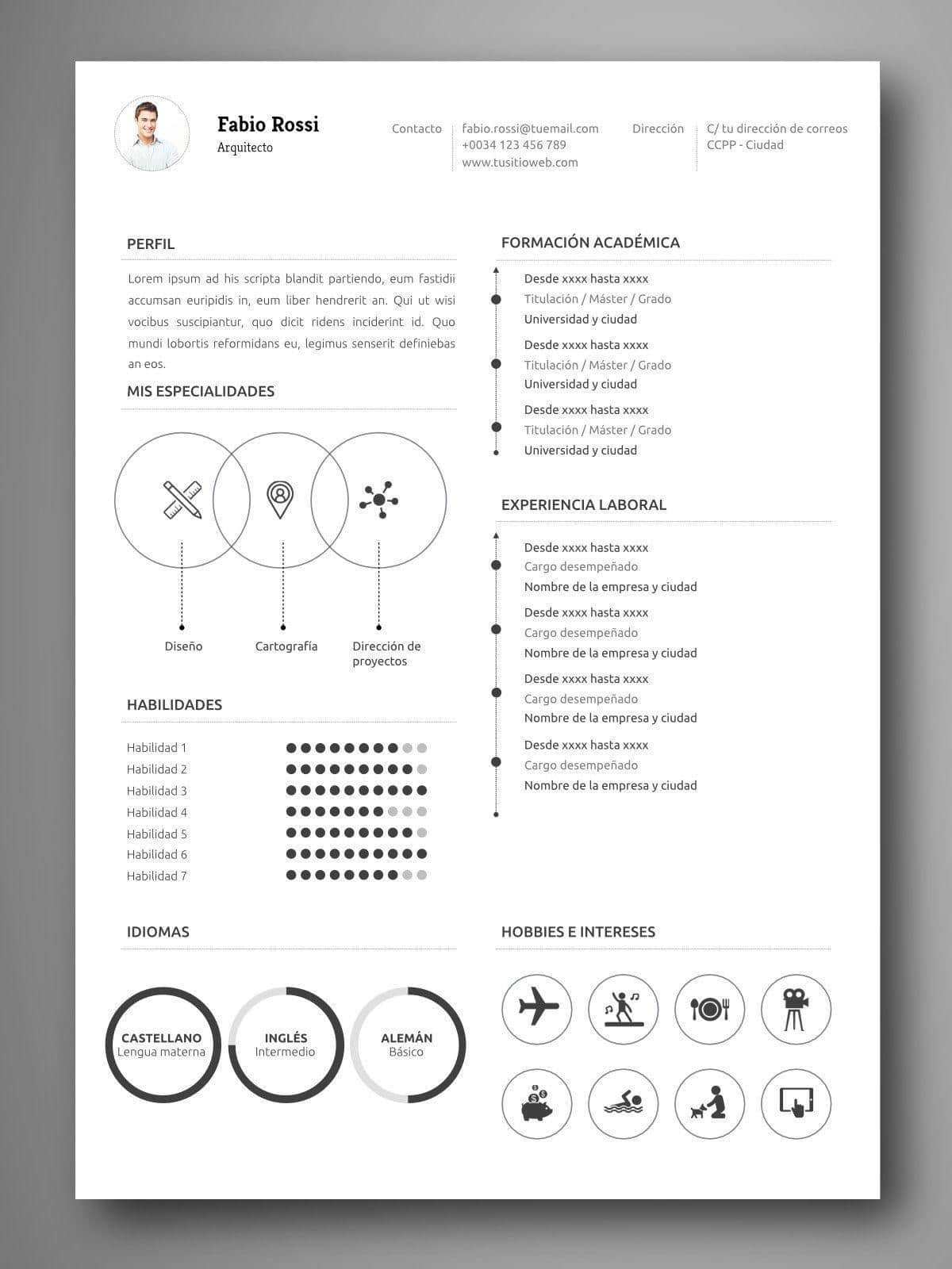 PLANTILLA CV INFOGRAFIA LONDRES