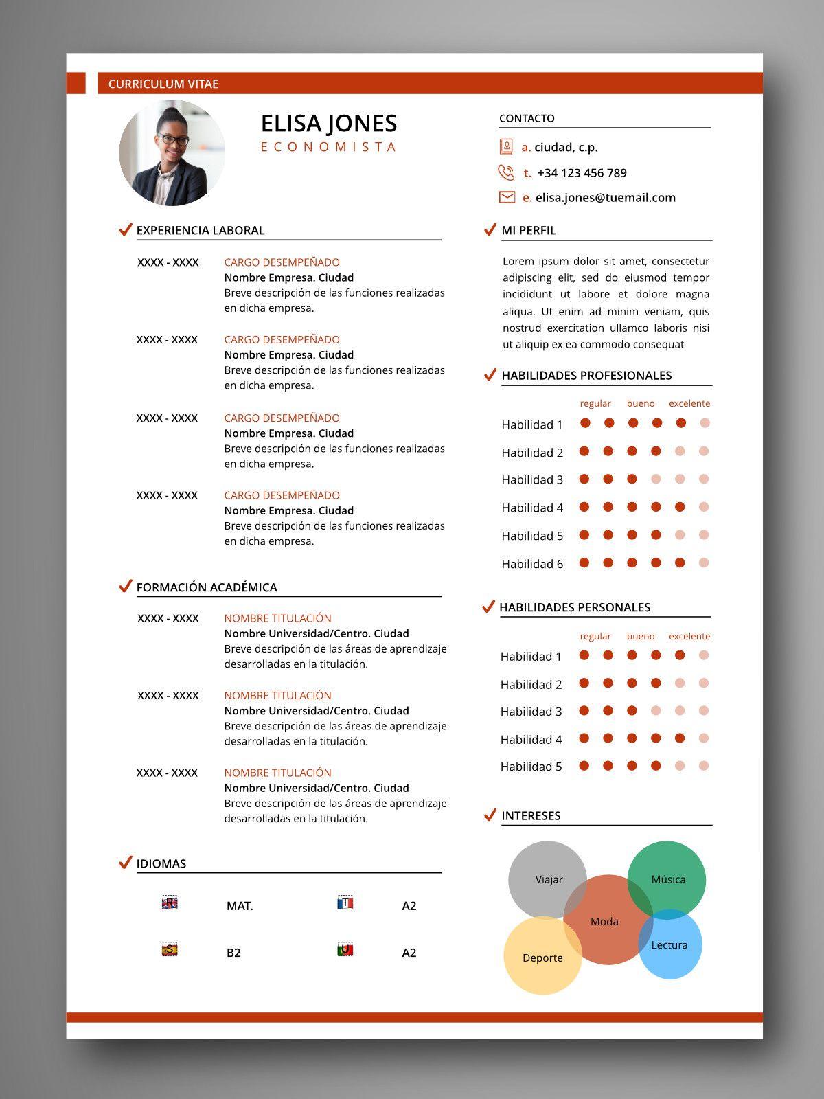 PLANTILLA CV INFOGRAFIA TOKIO